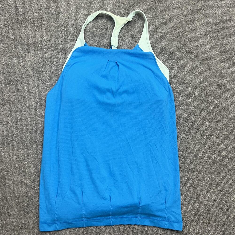 Lululemon Tank Top Womens 6 Power Y Built In Bra Yoga Racerback Athletic Gym